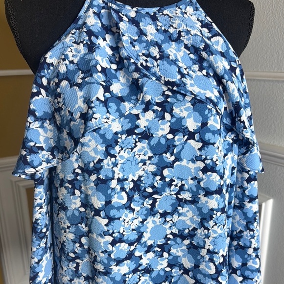 Floral Blue Halter Top - Picture 3 of 15